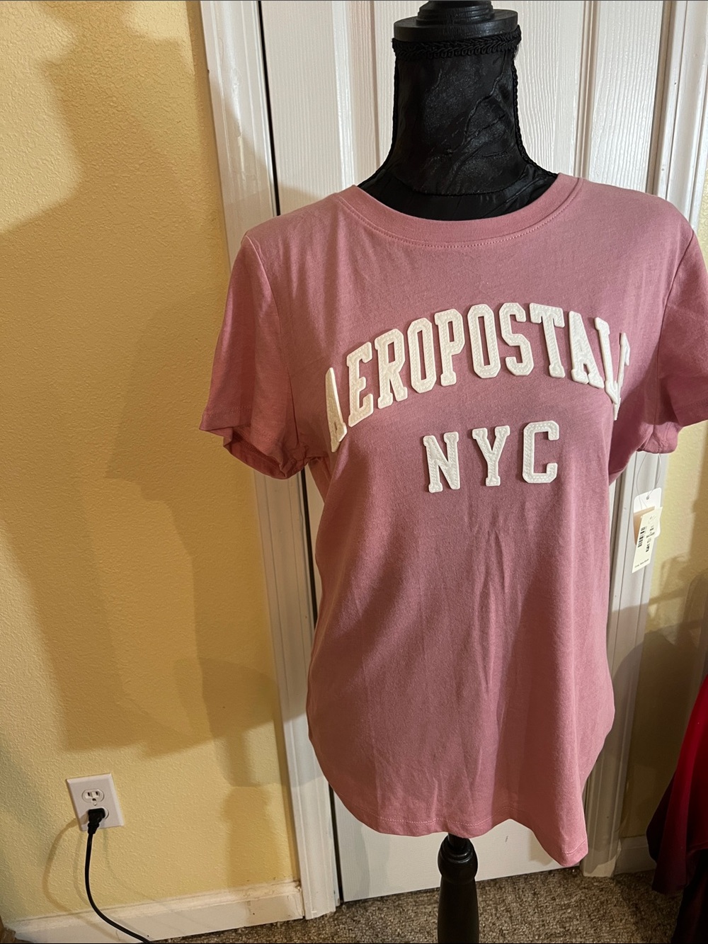 Abercrombie & Fitch Dusty Rose Logo Tee